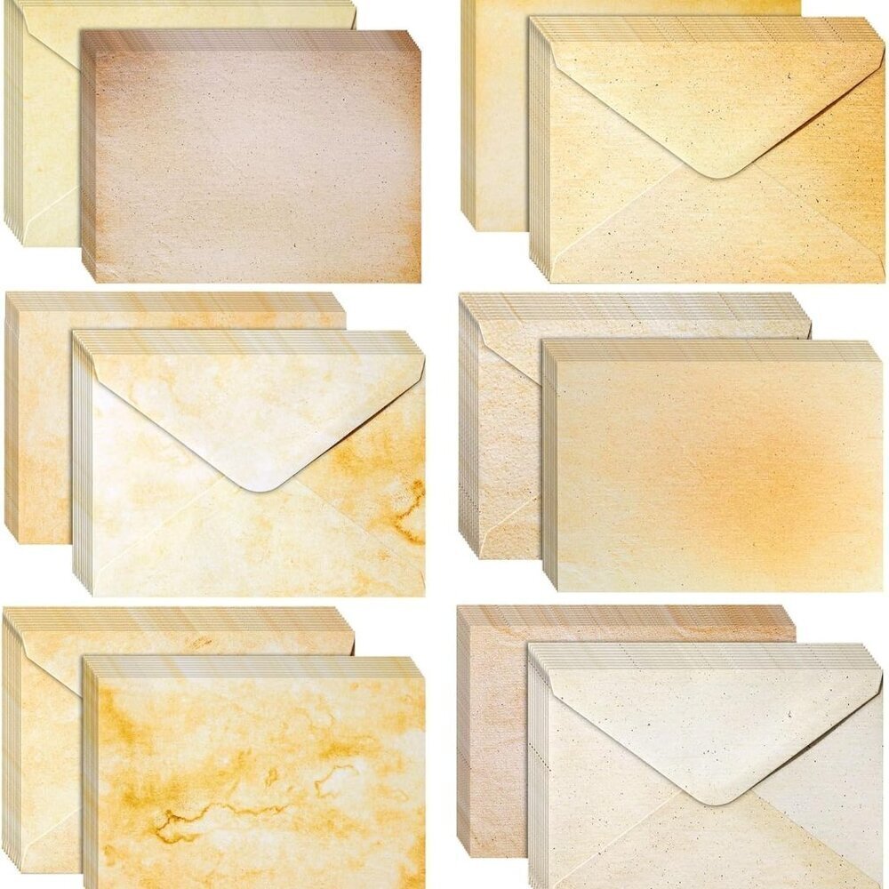 Best Paper Postcards 60 Pack Blank Cards and Envelopes 5x7 In - Vintage Style